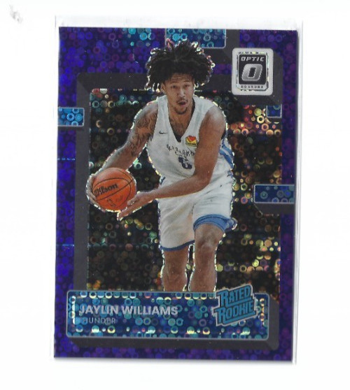 2022-23 Donruss Optic Jaylin Williams Fast Break Purple Prizm RC /99 OKC #246