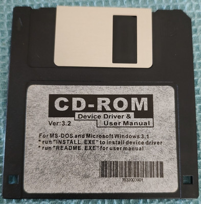 Vtg Floppy 3 Microsoft Windows 3.1 & MS DOS Ver 3.2 Device Driver /User Manual