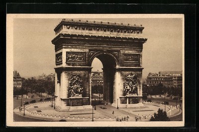 Paris, L´Arc de Triomphe, Triumphbogen, Ansichtskarte 