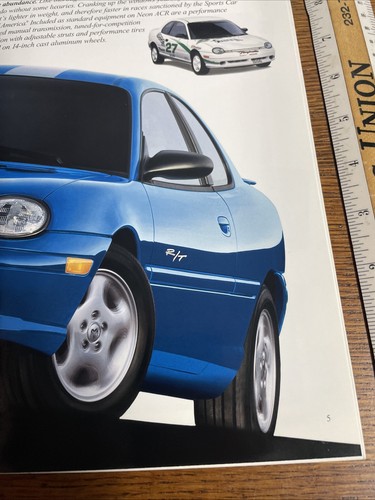 Vintage 1999 Dodge neon R/T 12 page dealership brochure - Picture 5 of 8