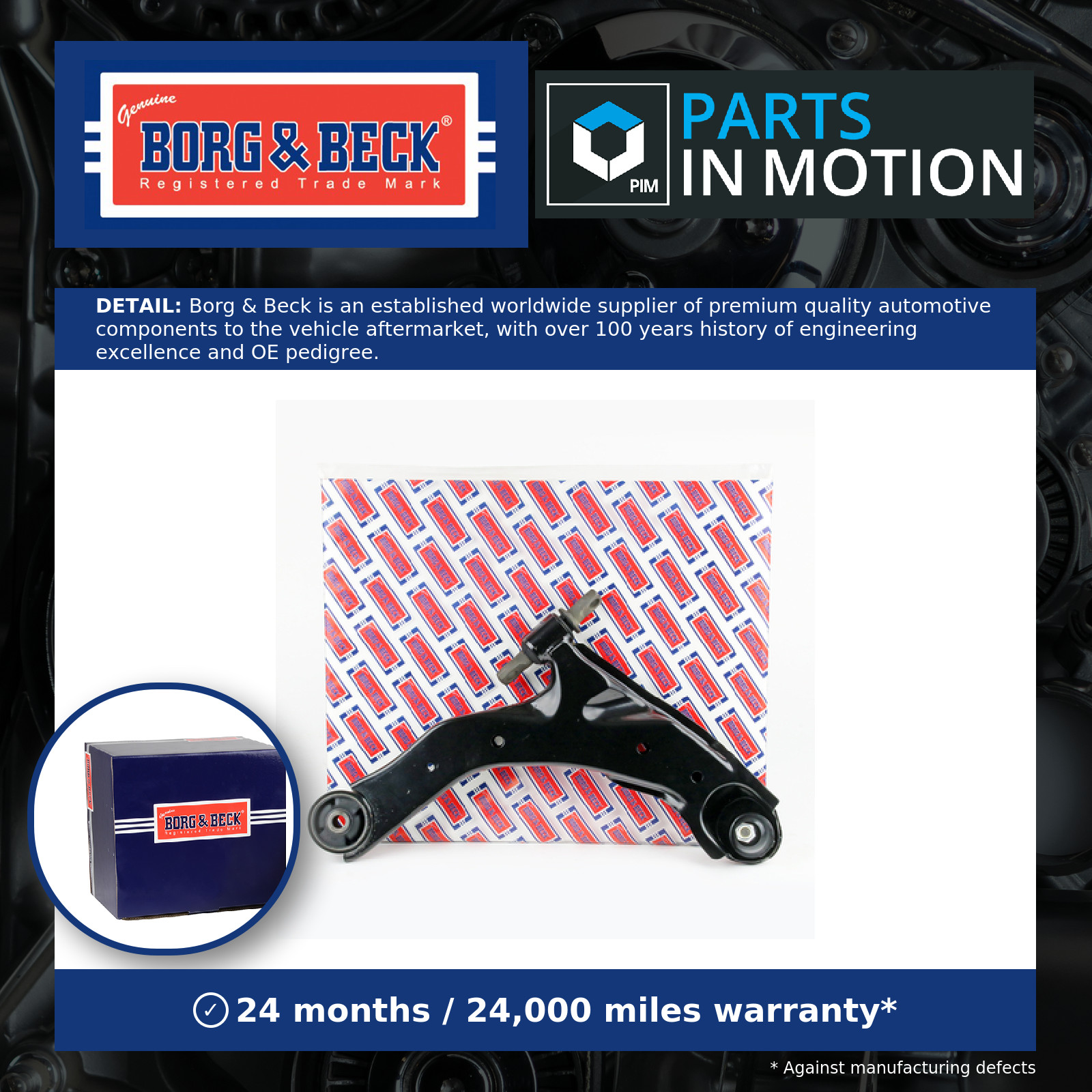 Wishbone / Suspension Arm BCA6254 Borg & Beck Track Control 545012C000 Quality
