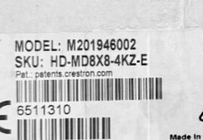 Crestron HD-MD8X8-4KZ-E 8x8 4K60 4:4:4 HD AV Switcher NEW Sealed.
