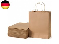 PapiertüTen, 30 StüCke GeschenktüTen, Braun PapiertüTen Mit Henkel, Kraftpapier