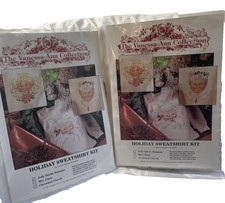 Christmas Santa Mrs Claus Cross Stitch Sweatshirt Kit Vanessa Ann Collection