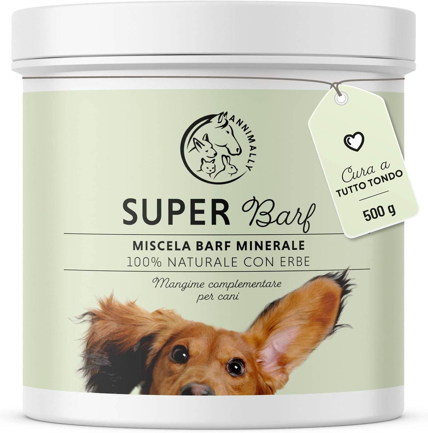 Barf Polvere Aggiuntiva per Cani 500G, Barf Complete Mix Di Vitamine E Minerali 