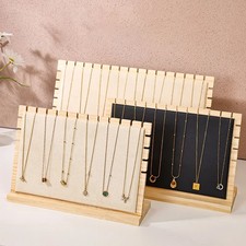 Creative Wooden Jewelry Display Frame Necklace Pendant Chain Organizer Rack