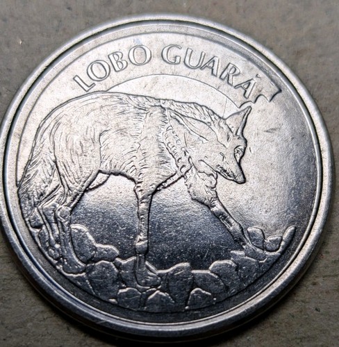 Brazil 100 cruzeiros reais reales 1993 Maned Wolf Lobo Guara km630 XF