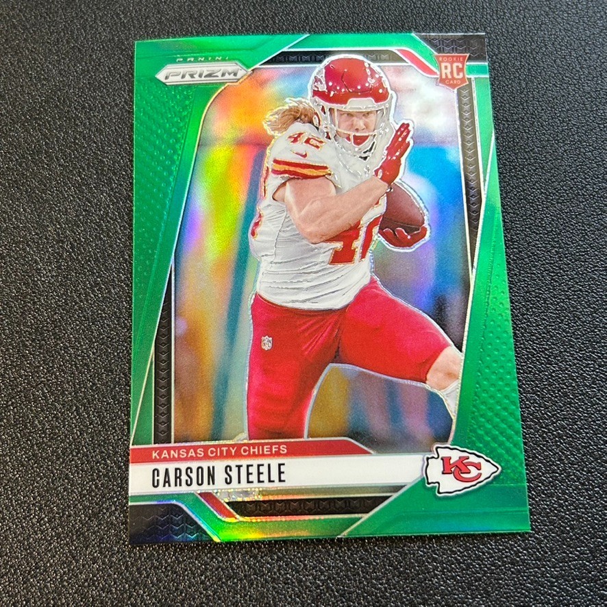 2024 Panini Prizm - Rookies Carson Steele #377 Green Prizm (RC)