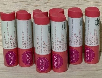 Lot Of 8-EOS Evolution of Smooth Super Soft Shea Lip Balm 0.14 oz Coconut Milk