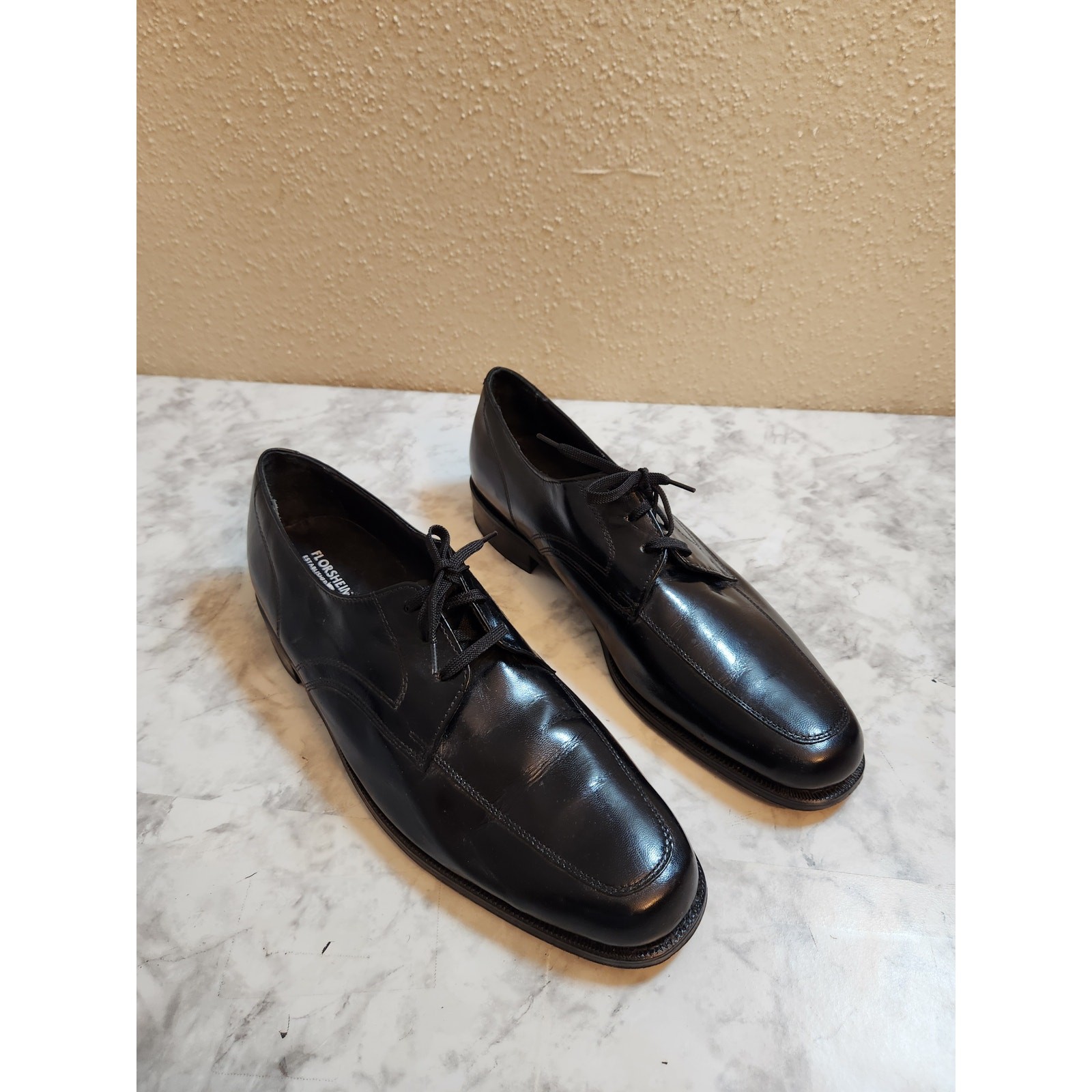 SAOLA Scarpe eleganti Oxford stringate Florsheim da uomo in pelle nera taglia 12