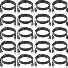Spofit 20 Pack USB Printer Cable,6FT A to B Cable, 2.0 B 6ft, Black