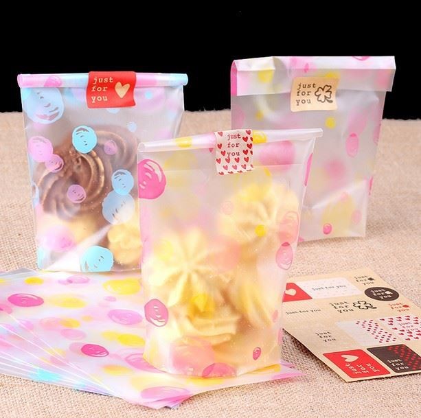 ¡Bolsas de celofán para galletas impresas en burbujas! Cupcake efecto mate esmerilado
