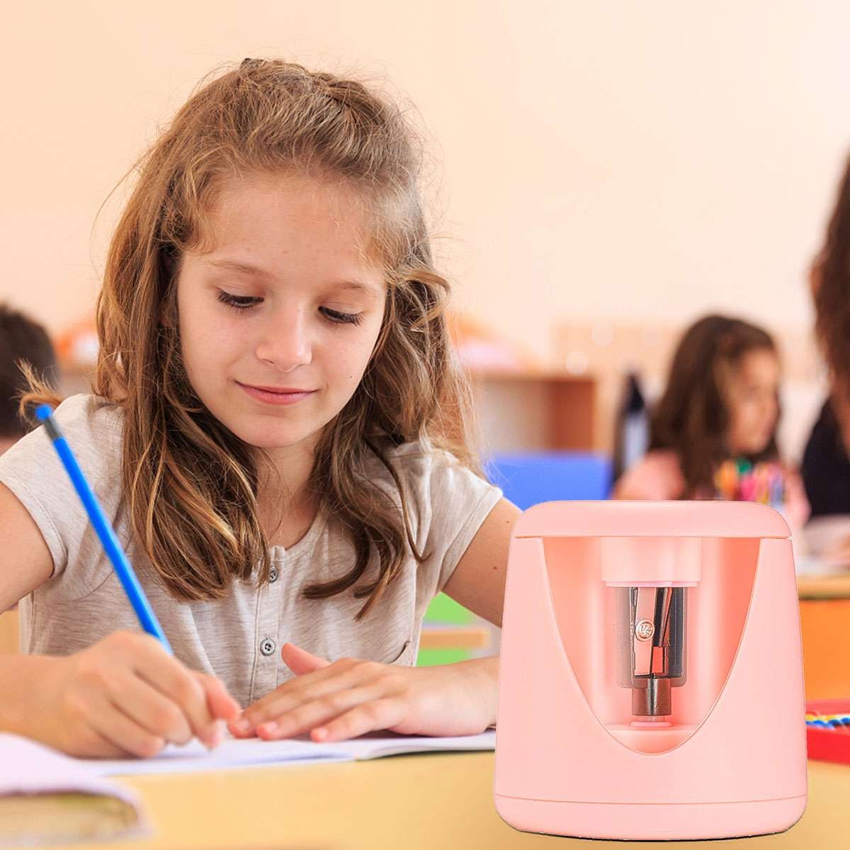 Electric Pencil Sharpener for Colored Pencils, Auto Stop,Electric Pencil Sharpen