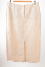 ESCADA SPORT Damen Rock Gr. DE 42 Leinen Perl...