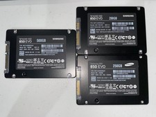 Samsung 850 EVO SATA SSD 500GB and two 250GB, LOT of 3 drives.