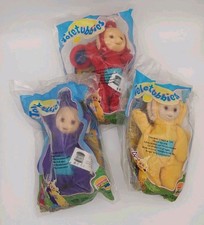 3 Burger King 1999 Teletubbies Toys - Tinky Winky, Laa-Laa, Po - New In Bags