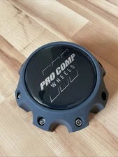 PRO COMP 703186502 FLAT MATTE BLACK 8 LUG WHEEL RIM CENTER CAP Bb7