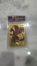 Charizard V #079/073 Gold Foil Pokemon Fan Art Display Card Fire Spin Claw Slash