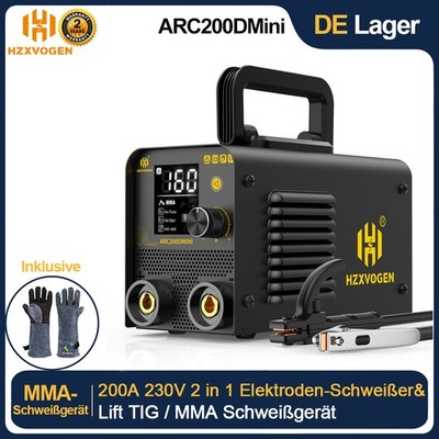 HZXVOGEN 200A Mini ARC Schweißgerät 230V E-Hand MMA Schweißgerät Inverter IGBT