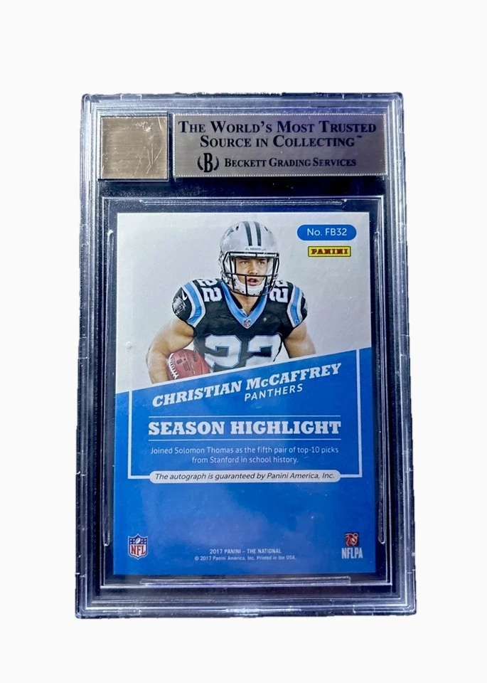 2017 National Christian McCaffrey RC BGS 10 Auto & 9.5+ POP 1/1 INSANELY RARE 🔥 - Image 2 of 4