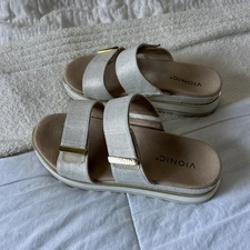 Vionic Brandie Women's 8 Double Strap Platform Sandals- Marshmallow