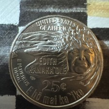 Limited Edition 2023 P Edith Kanaka’ole $0.25 Quarter (“edith” Die Clash Errors)
