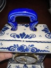 Delft clock, German made, Original Signed Blue White Pottery 8” X 6” — photo 4