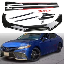 Front Rear Bumper Lip Spoiler Splitter For 07-09 Toyota Camry Body K Side Skirt