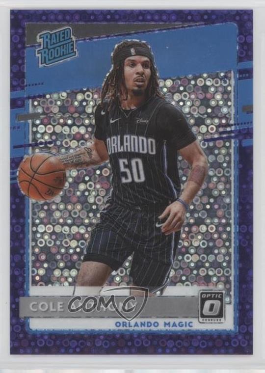 2020 Donruss Optic Fast Break Purple Prizm 82/95 Cole Anthony #165 Rookie RC uk2