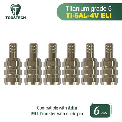 6pcs Multi-Unit Pick-Up transfer Impression coping Open Tray fits Adin D4.8mm