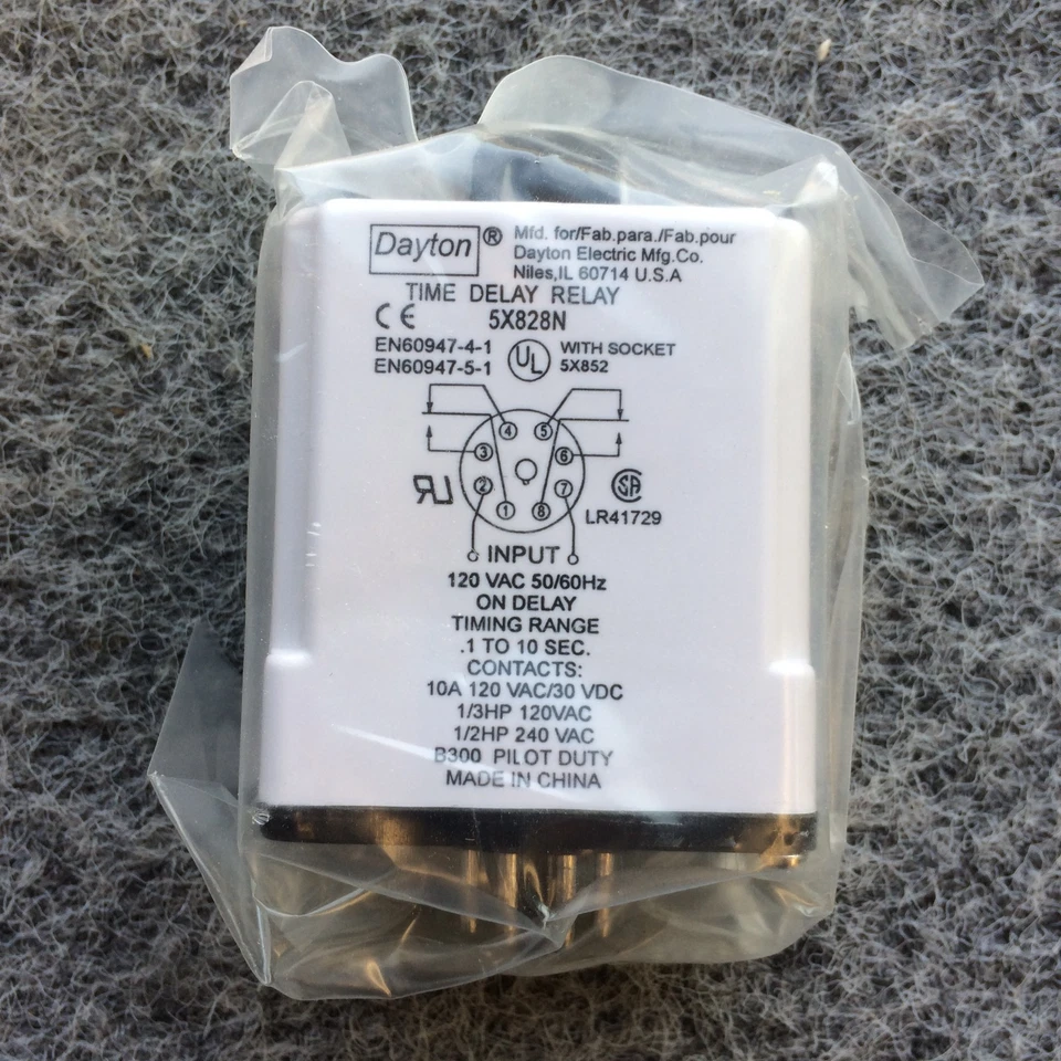 Dayton Time Delay Relay 5X828N 0.1-10 sec 120V * Ships Fast * - Image 3 of 4