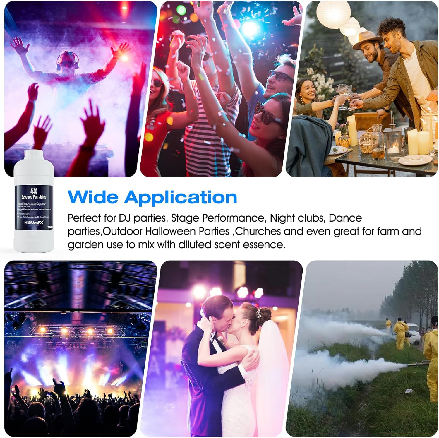 Fog Juice - Condensed Water Mixable Fog Machine Fluid Smoke Solution for Water