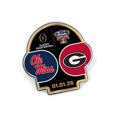 2025 2026 CFP Quarterfinals Sugar Bowl Dueling Pin Georgia vs Ole Miss 1/1/26
