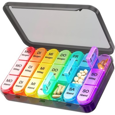 Tablettenbox 7 Tage 3 Fächer Medikamente Vitamine Reise Organizer