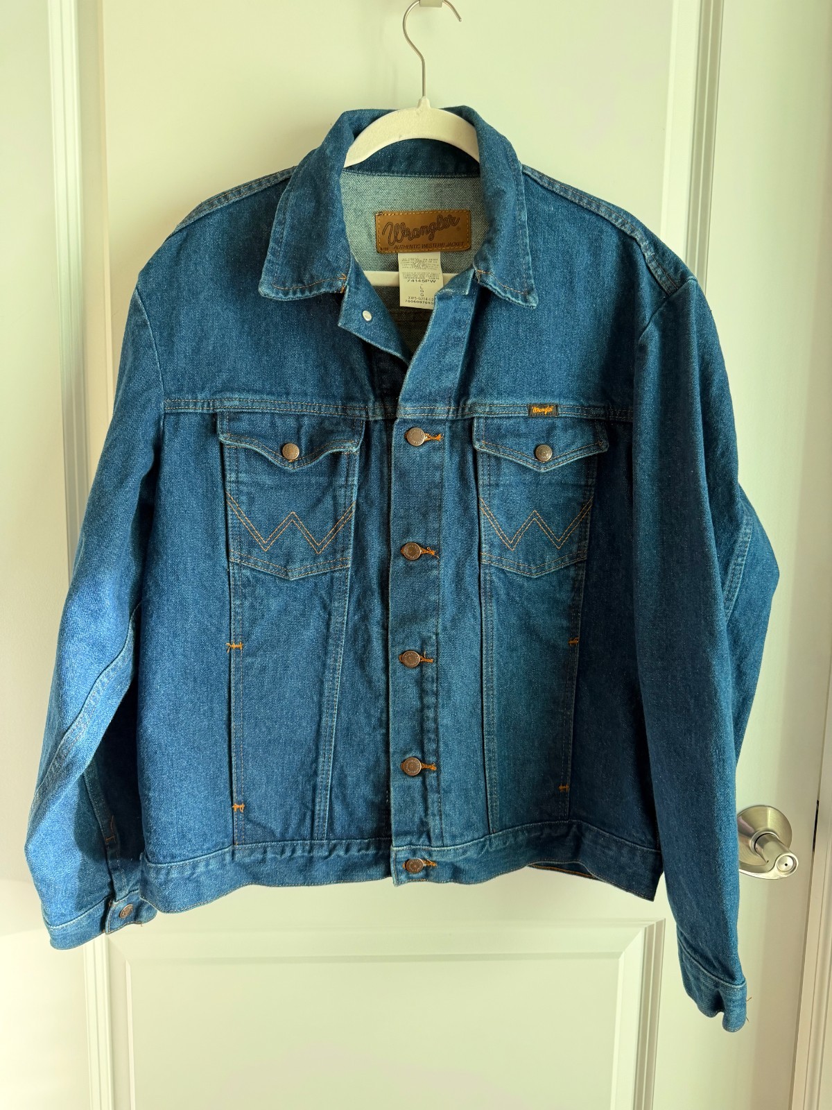 Wrangler Denim Jacket Authentic Western Jean Trucker Blue Me