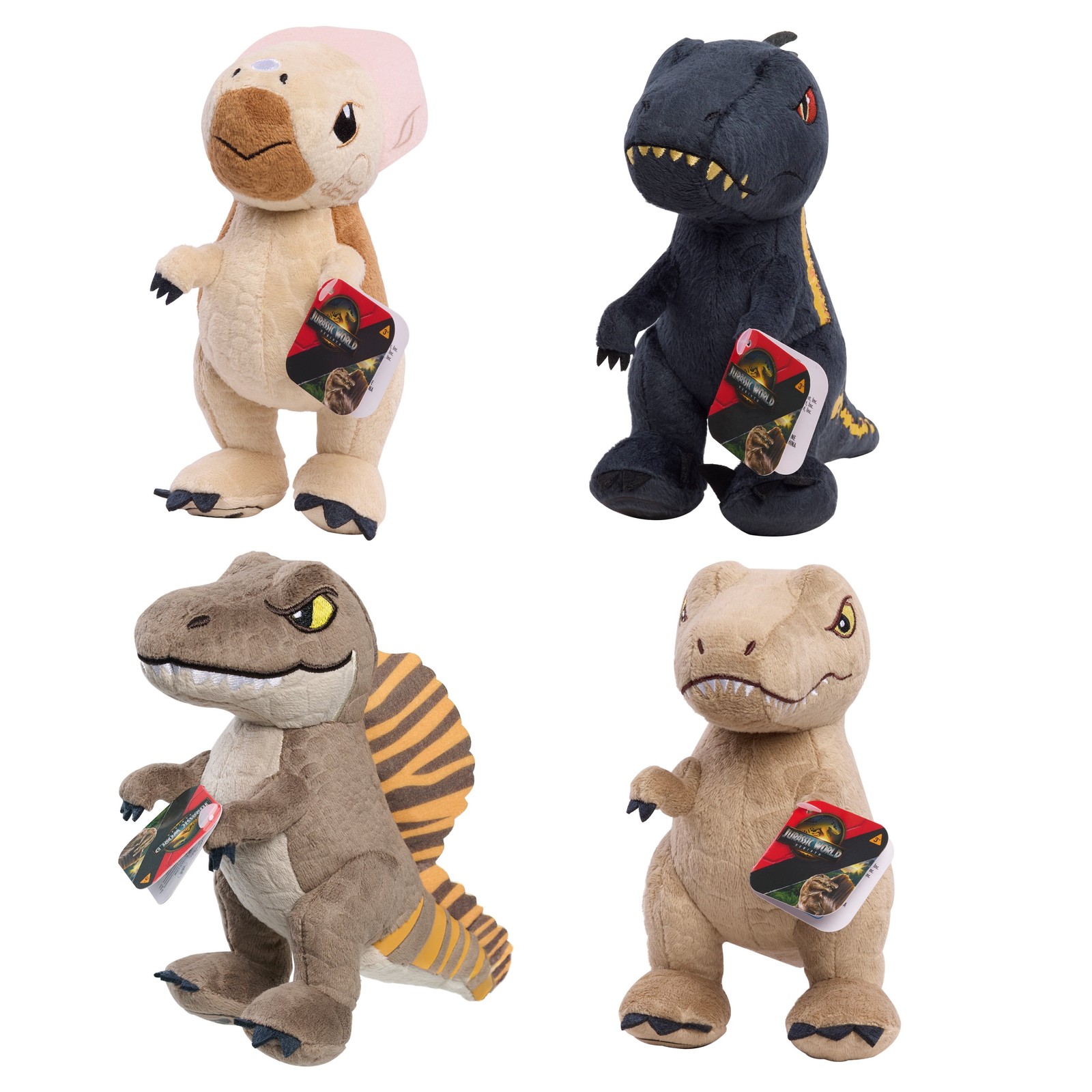 Jurassic World Rebirth 4 Pack Collector Set, Collectible Dinosaur Plush 7.5 Inch