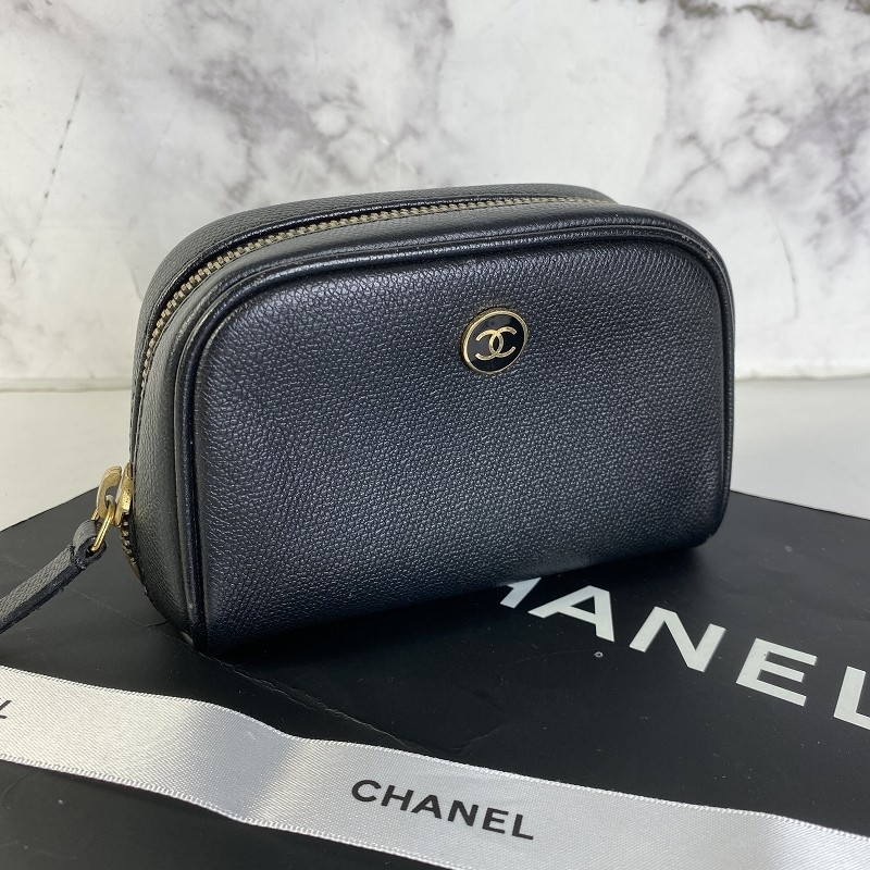 Clearance  CHANEL Coco Mark Coco Button Caviar Sk… - image 10