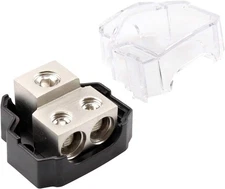 ZOOKOTO 2 Way Power Distribution Block for Car 1X0GA&2X4GA Silver, Black 
