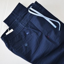 Tommy Bahama Pants Nova Wave Navy Blue ST124476 New Elastic Waist Medium x 32