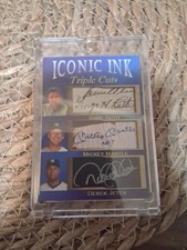 Babe Ruth, Mickey Mantle And Derek Jetter, ICONIC INK TRIPLE CUTS