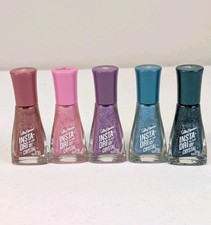 Sally Hansen Insta-Dri Nail Polish Lot of 5 Crystal Collection Fast Dry Bundle