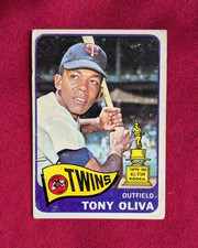 1965 Topps Tony Oliva baseball card #340, VG, Minnesota Twins HOF