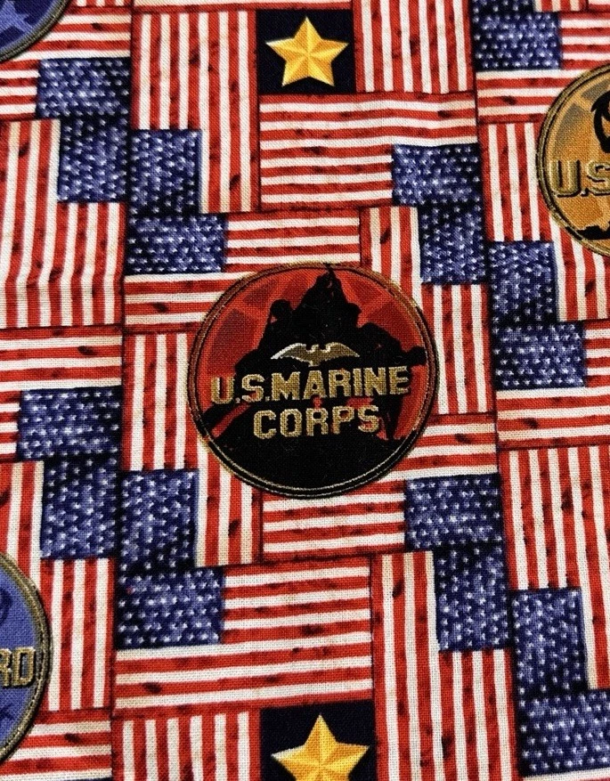 Unique Military Print Fabric “Patriots” By Kate Ward Thacker for Next Day Art - Image 4 of 4