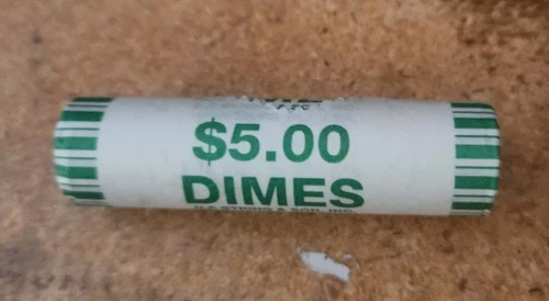 2024 d uncirculated Roosevelt dime roll NF Strings tails/tails