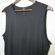 J. Jill Wearever Black Sleeveless Knit Midi Dress Large NWT Elastic Waist
