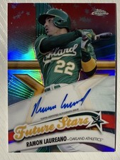 Ramon Laureano 2020 Topps Chrome Future Stars Auto Red Refractor 3/5 Padres A's