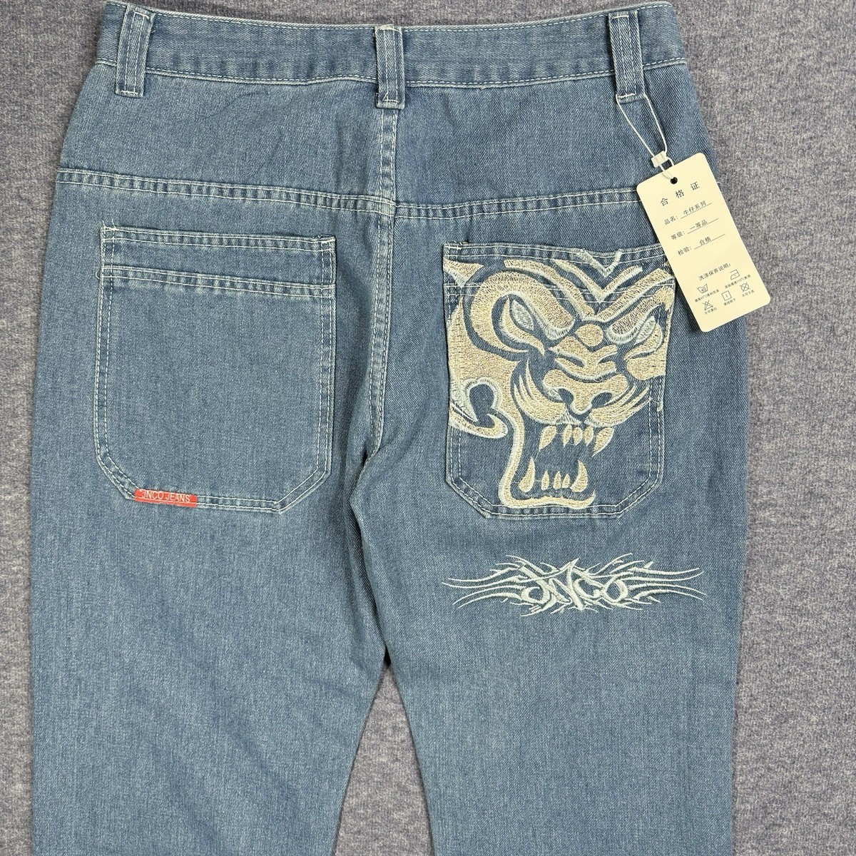 NWT JNCO Jean 32x26 Angry Tiger Embroidered Please See All Pic And