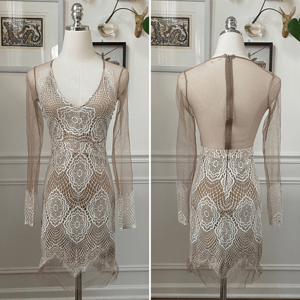 high low lace dress plus size Ever-Pretty Plus Size Sequin High Low Cocktail Dress with Short Sleeves