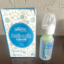 Dr. Brown's Anti-Colic Options Narrow Neck Baby Bottles 4oz BPA-Free 4pk