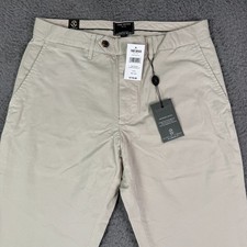Todd Snyder Pants Mens 31x30 Bone Khaki Tab Front Chino Straight Fit Stretch NEW